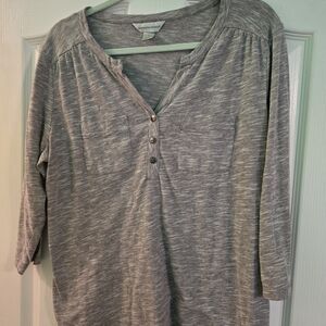 Christopher & Banks Heather Gray Blouse